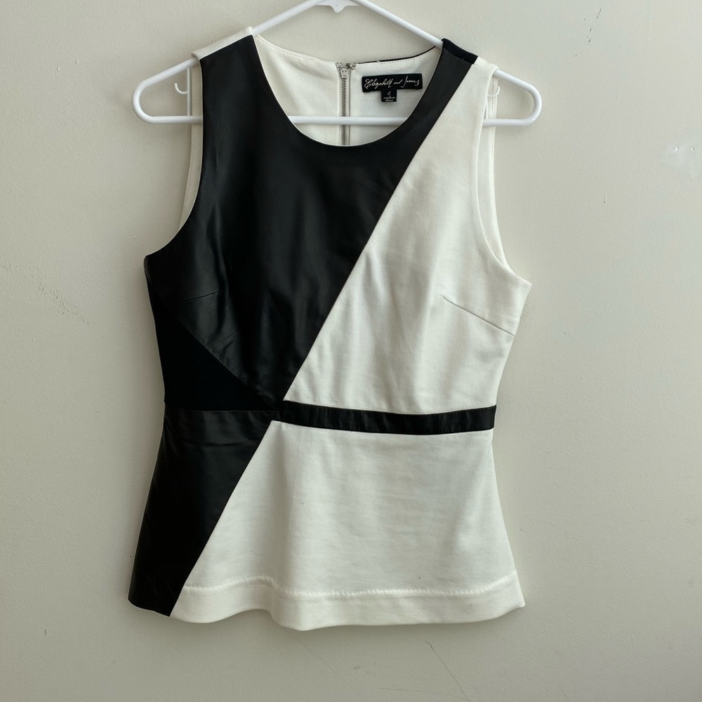 Elizabeth and James top leather peplum